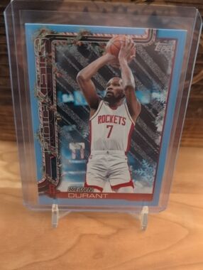 2025-26 Topps Holiday Kevin Durant Blue Glitter SP Rockets